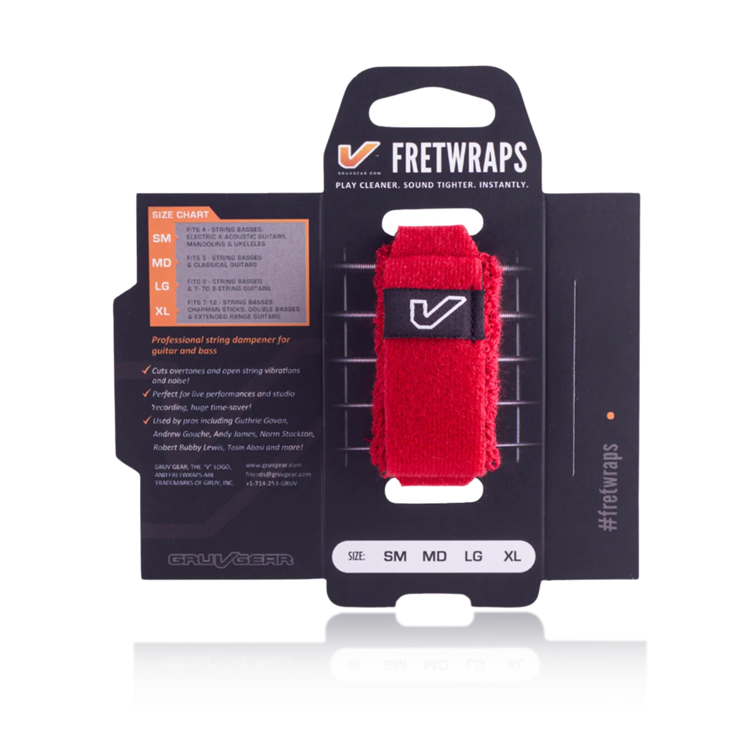 Gruv Gear FretWraps String Muter 1-Pack (Black, Medium) (FW-1PK-MD) — view 17