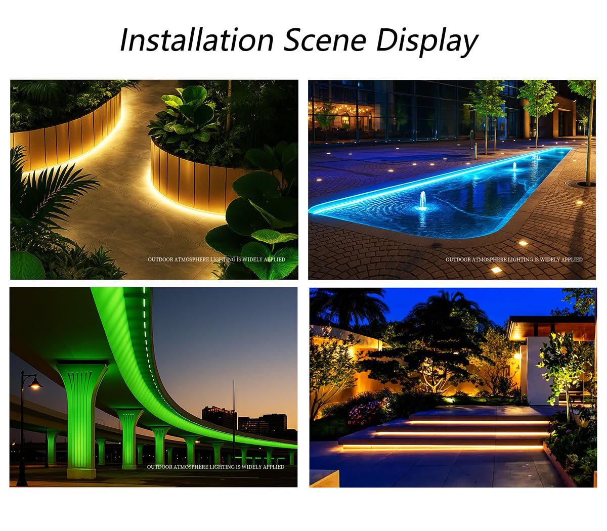 BININBOX Bandeau LED Lumineuse COB IP68 Étanche Néon 320LED/M Découpable 24V Ruban LED Light Strip Décoration pour Escalier, Aquarium, Piscine, Chambre, Noël, Fête (Lumière Bleu, 50 Mètres)