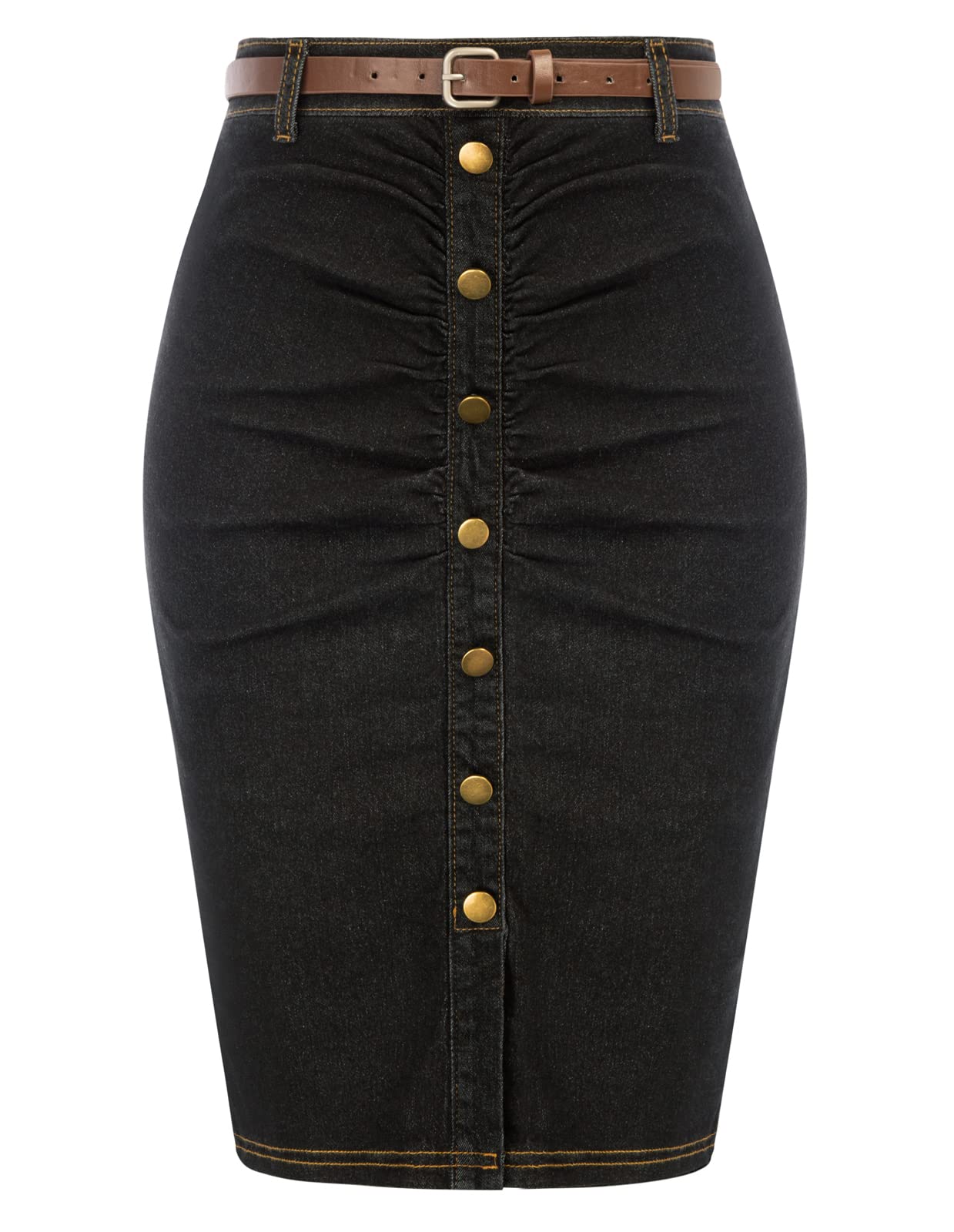Belle Poque Denim Pencil Skirt