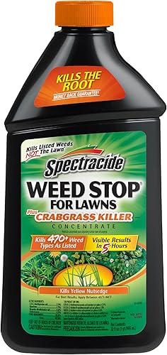 Spectracide Weed Stop para césped + concentrado matador de pasto de cangrejo, 32 onzas, paquete de 6