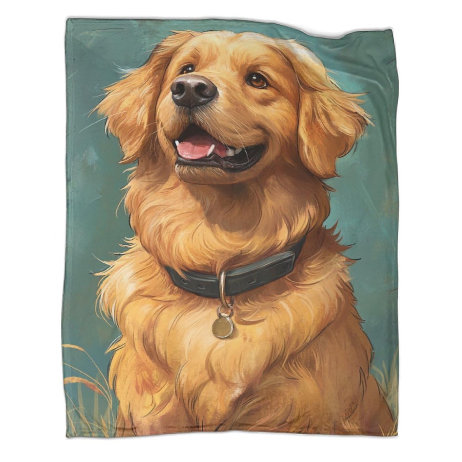 Couverture en laine motif chien pour réchauffer le cœur des petits et grands