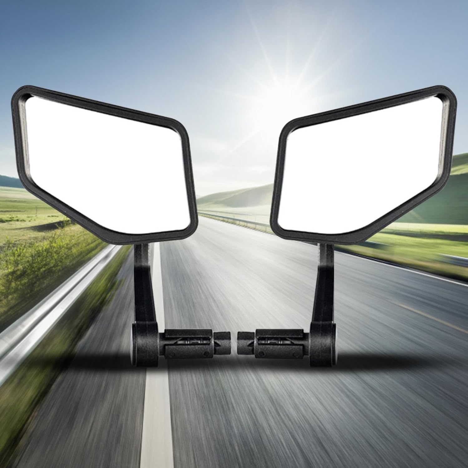 Bicycle Handlebar Rearview Mirror Mountain Bike Adjustable Stainless Steel Reversing Mirror-a Pair
