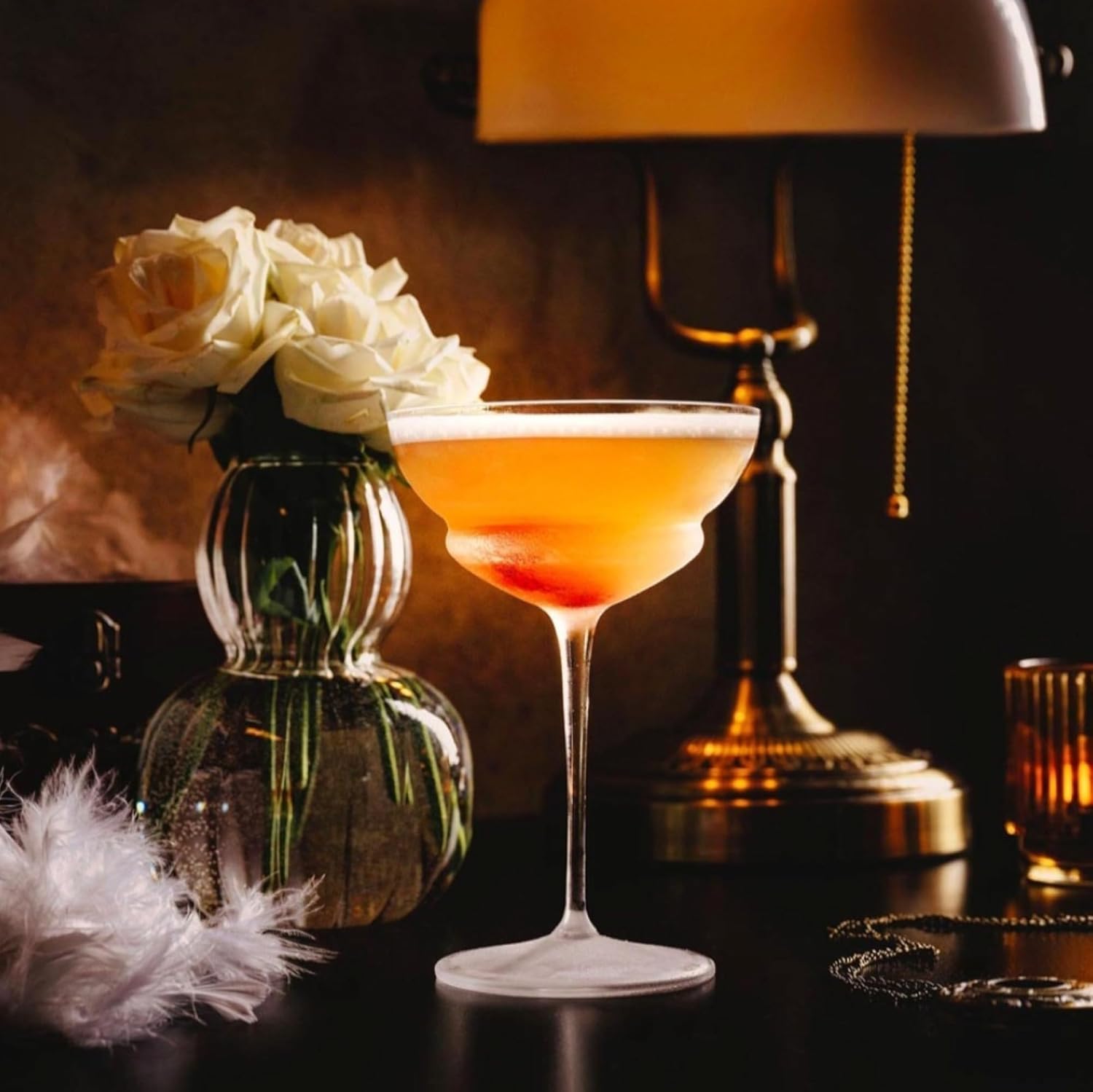 Luigi Bormioli Backdoor 20's - 8.25Oz. Hemingway Cocktail Glasses Set of 4, Unique and Modern Crystal Martini/Coupe Glass - Dishwasher Safe, Made in Italy