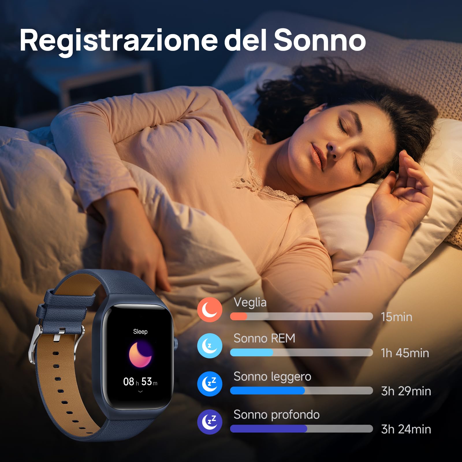 Mibro T2 Smartwatch Uomo Donna, 1.75" AMOLED, Chiamate Bluetooth, GPS, Blu | Smartwatch per Corsa/Trekking/Palestra, Monitoraggio Fitness, Sonno & Battito, 100+ Sportive, per Android/iOS