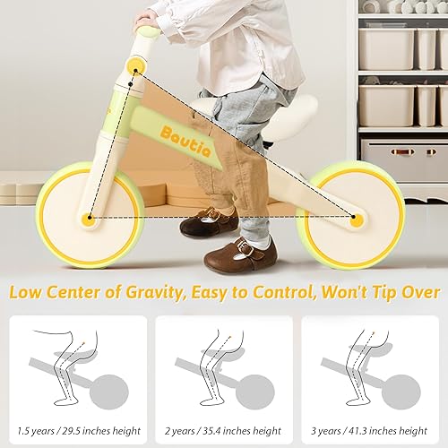 Miniatura 5 de Bicicleta de equilibrio de 8 pulgadas para niños de 2 años, asiento y manubrio ajustables, edad de 18 meses a 5 años, bicicleta de entrenamiento sin