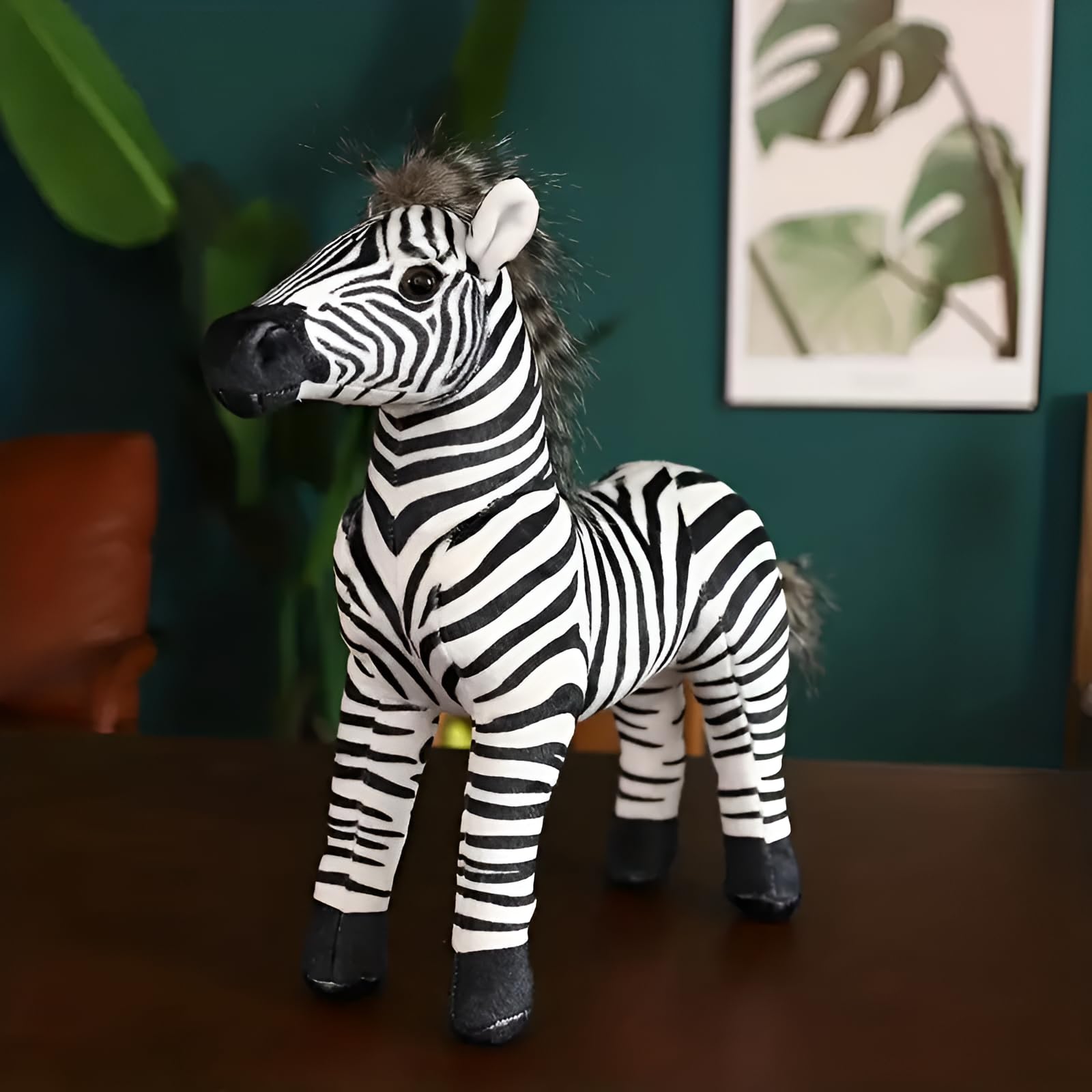 Tickles Standing Zebra Soft Stuffed Plush Animal Toy for Kids Boys & Girls (Size: 30 cm Color: Black and White)