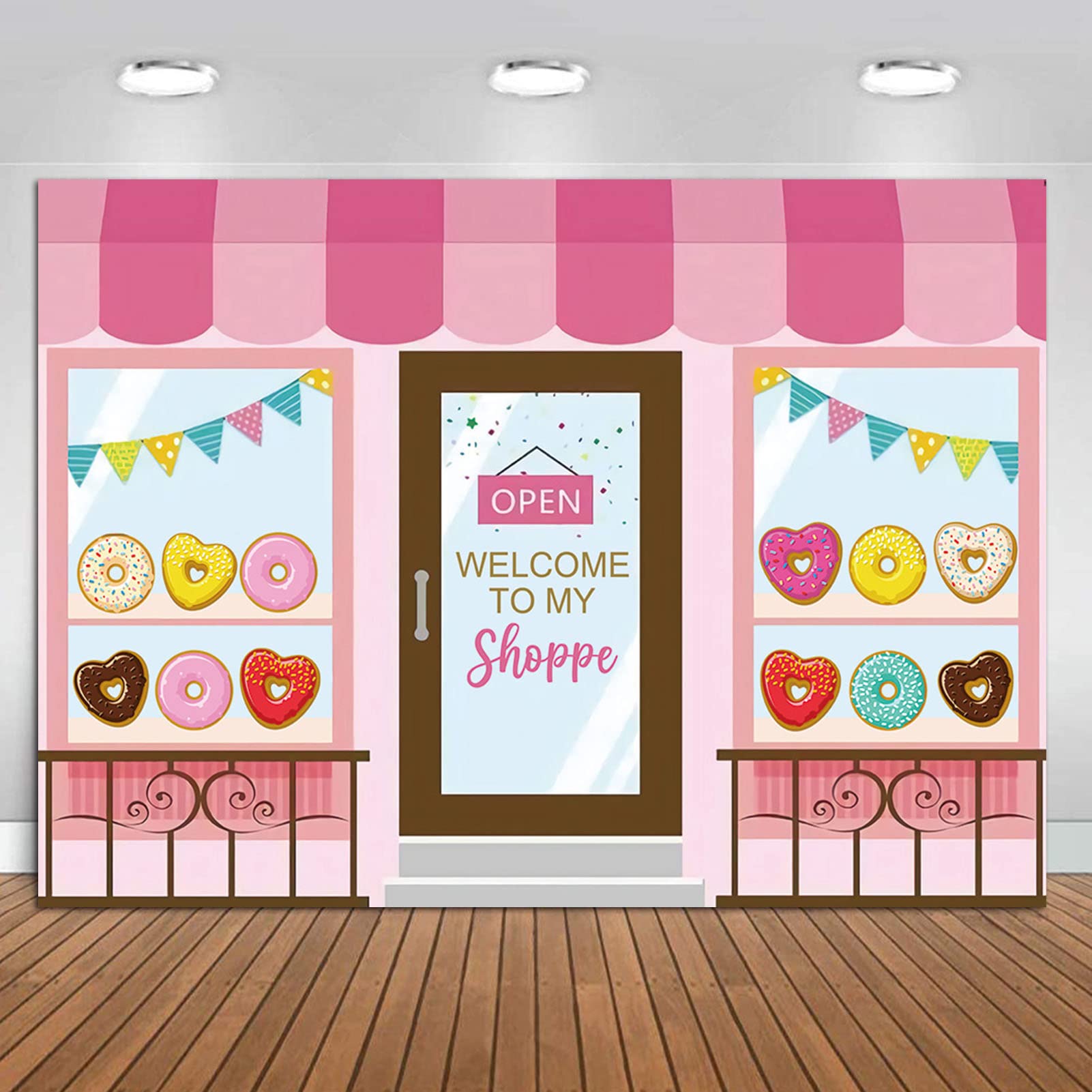 Qian Lollipop-Fotohintergrund – Süßer Cartoon-Hintergrund Für Baby-Partys, Studio-Fotos, 3 X 2,4 M, Regenbogen-Design, Aus Polyester