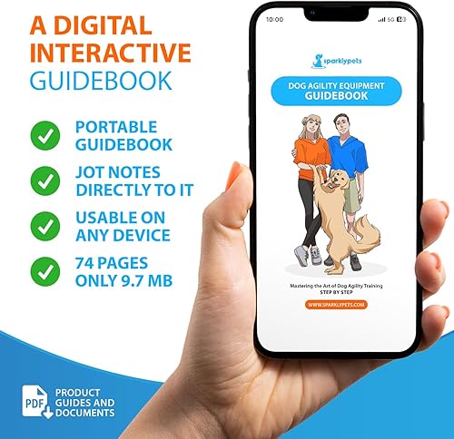 Miniatura 7 de SparklyPets Juego de equipos de entrenamiento de agilidad para perros para interiores y exteriores  Equipo completo de agilidad para perros  Curso