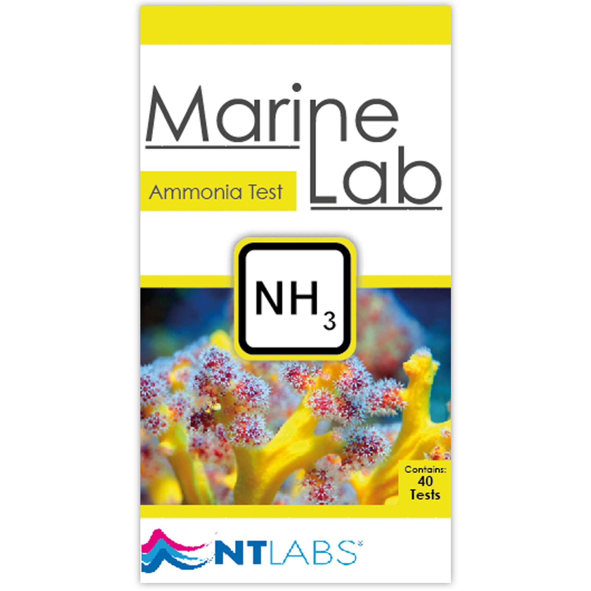 NT Labs Marine Lab Ammonia Test Kit, Marine Aquarium Water Testing Kit, Accurate Results (Contains up to 40 Tests)