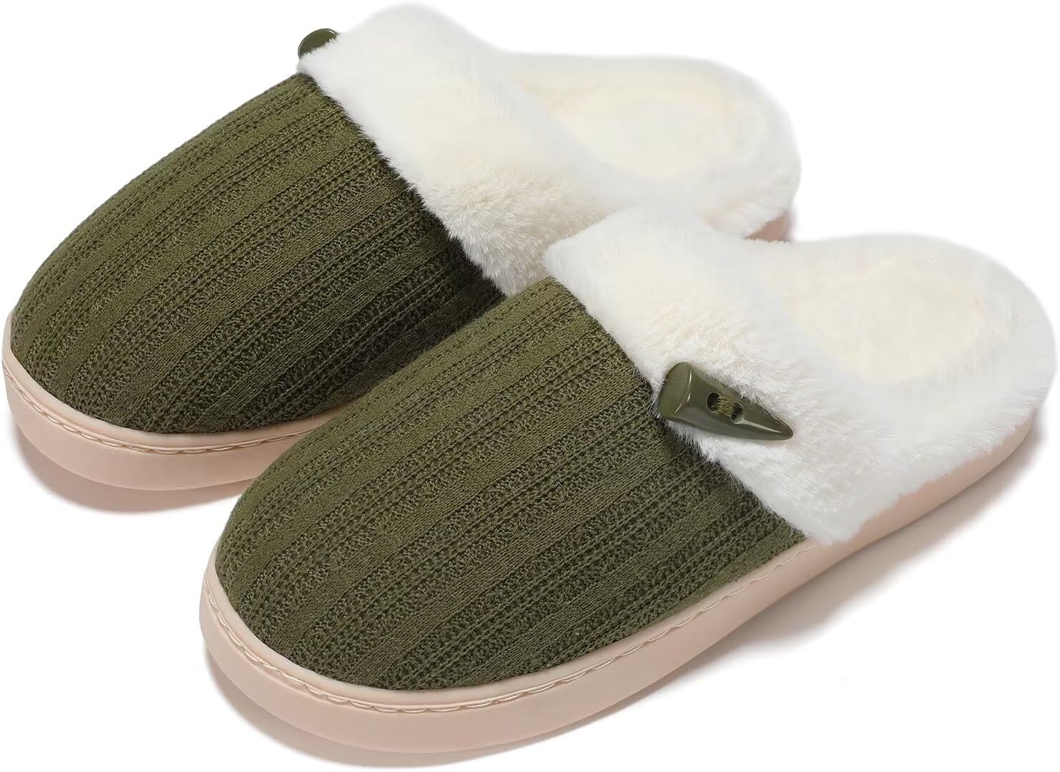 NineCiFun Women's Slip on Fuzzy Slippers Memory Foam House Slippers Outdoor Indoor Warm Plush Bedroom Shoes Scuff with Faux Fur Lining - Image 7