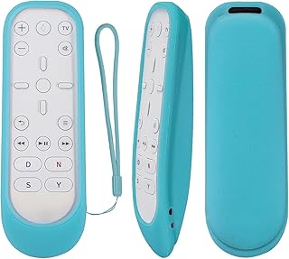 CHUNGHOP Protective Silicone Remote Case for Playstation 5 Media Remote Control, Protective Cover for PS5 Controller, Shockproof Washable Cover with Loop-Glow in Dark Blue