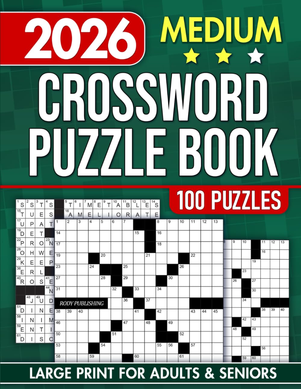 Medium-Difficulty Crossword Puzzle Book for Adults and Seniors with 100 Games: Fuel Your Mind with Fun Challenges for Focus and Relaxation (The Perfect Gift for Puzzle Lover) (Gifts for Men & Women)