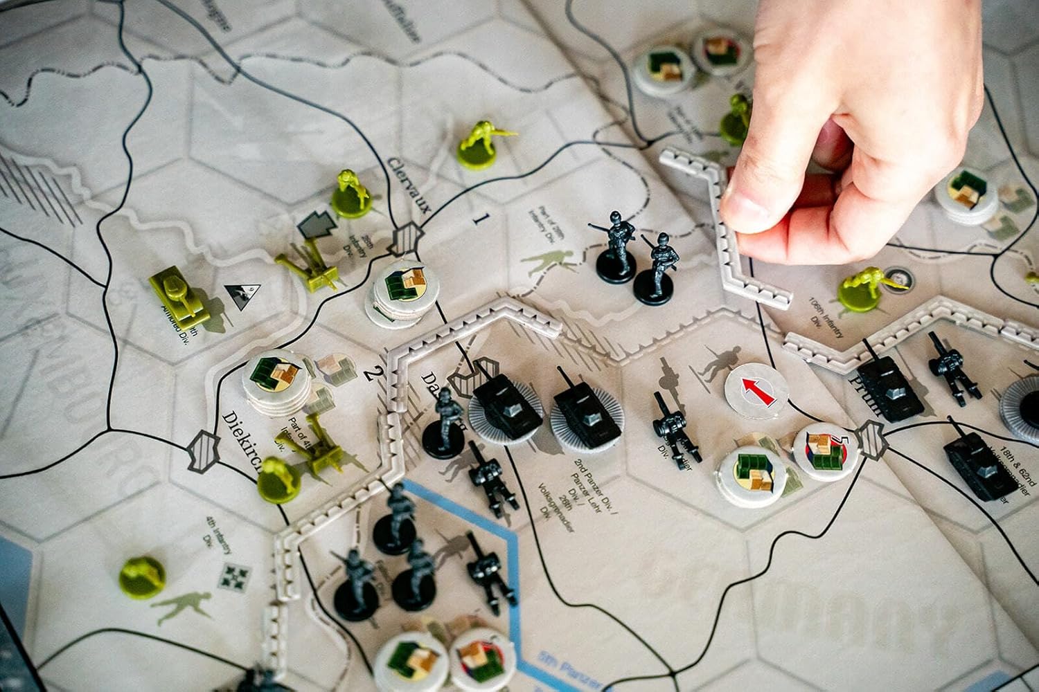 Renegade Game Studios Axis & Allies Battle of the Bulge WWII Strategy Board Game, 2 Player Miniatures Wargame, Ages 14+, 3-4 Hours