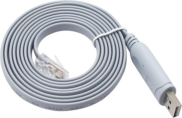 QiCheng&LYS Cisco rollover cable,Usb Console Cable, USB Male to RJ45 Male FTDI Chip Console Cable For PCs Laptops Router and More (USB 3m)