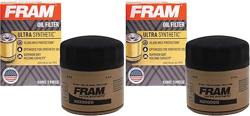 FRAM Filtro de aceite de repuesto ultra sintético para automóviles, diseñado para cambios de aceite sintético que duran hasta 20 mil millas, XG10060