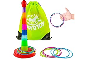 Cone Ring Toss Game for Kids: Hit the Fun with Vibrant Tossing Thrill!