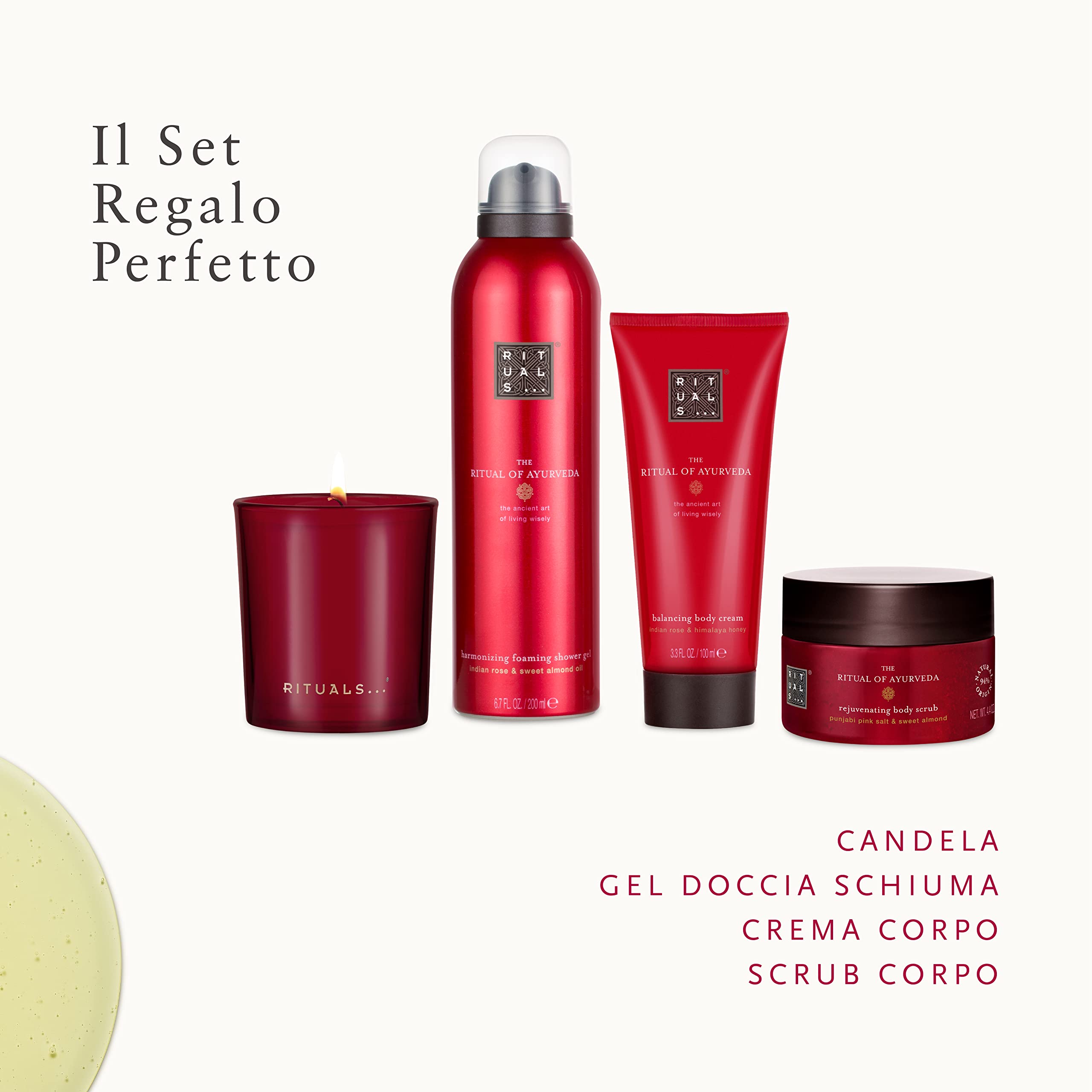 RITUALS Confezione Regalo Donna di The Ritual of Ayurveda, Media - Con Rosa Indiana e Olio di Mandorle Dolci - Proprietà Lenitive e Nutrienti