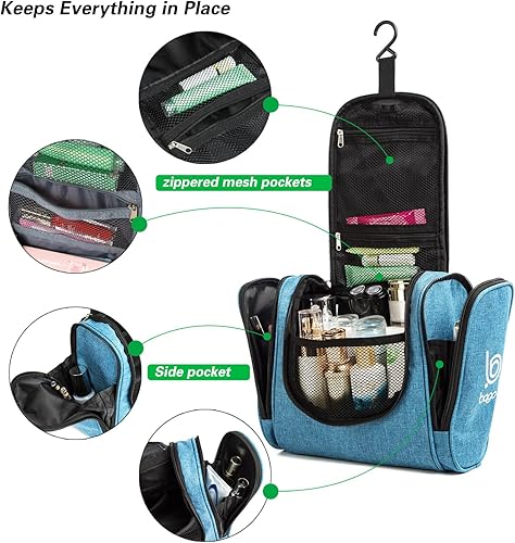 Miniatura 6 de bago Neceser de viaje para mujeres y hombres, bolsa de aseo grande impermeable colgante grande para baño y bolsa de viaje para organizador de