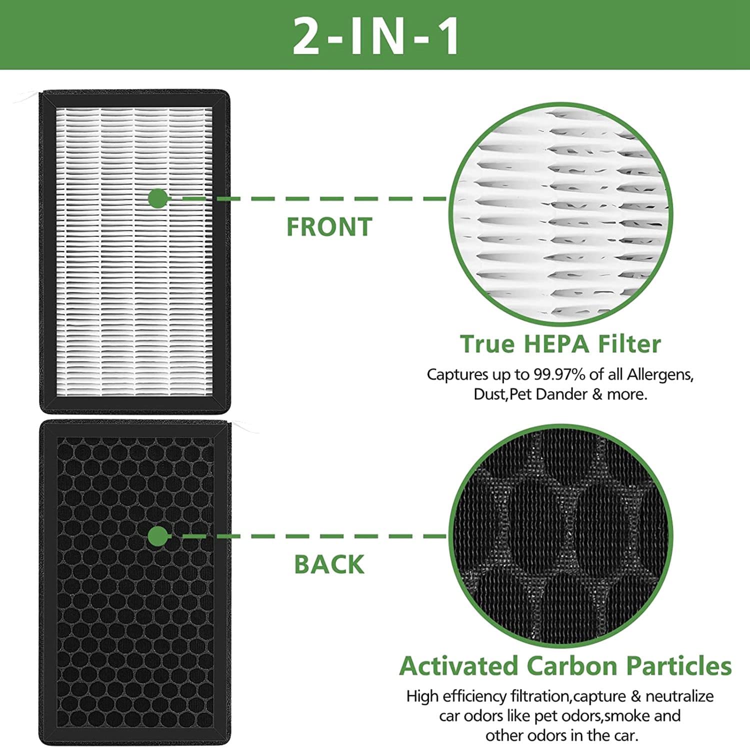 Filtro de aire HEPA para cabina de coche modelo 3 Y, repuesto con kit de herramientas, carbón activado, 4 unids/set