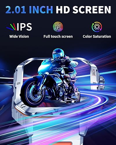 Miniatura 7 de Military Smarty Watch for Men, 2.01" Smartwatch with 1200mAh Battery, Flashlight, AnswerMake Calls, Heart RateSleep Monitor 100+ Sport Modes Fitness