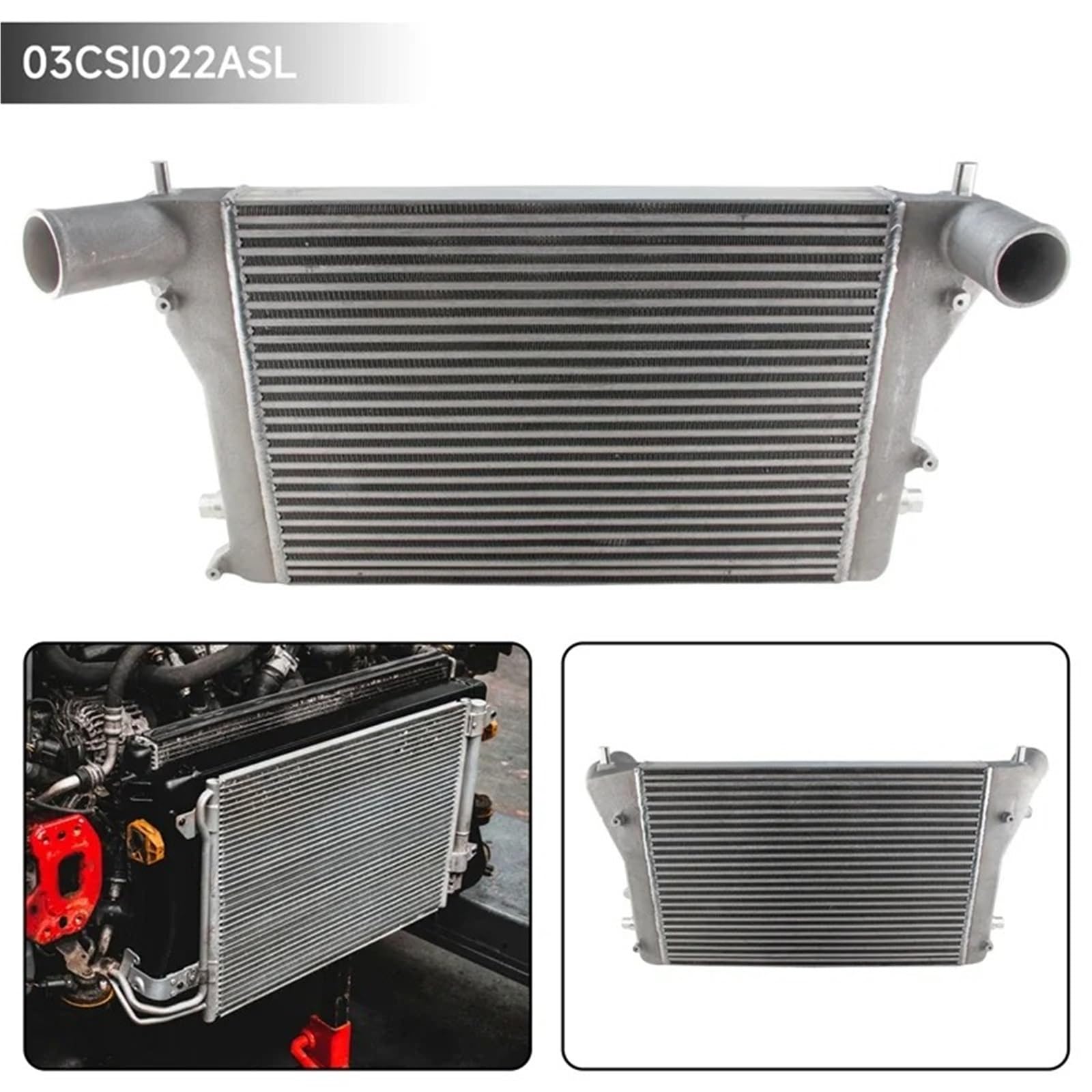 Intercooler Frontal para VW Golf GTI 2.0T Turbo MK5 Versión 2, intercooler Frontal de Aluminio.