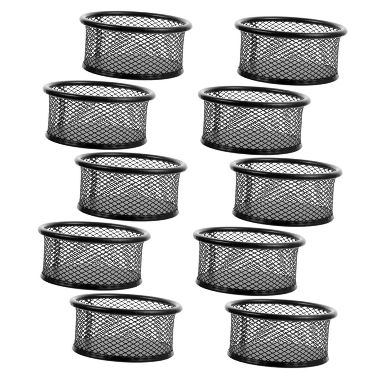 Porte-trombones de bureau en maille métallique VILLCASE (lot de 10 pièces) pour rangement noir