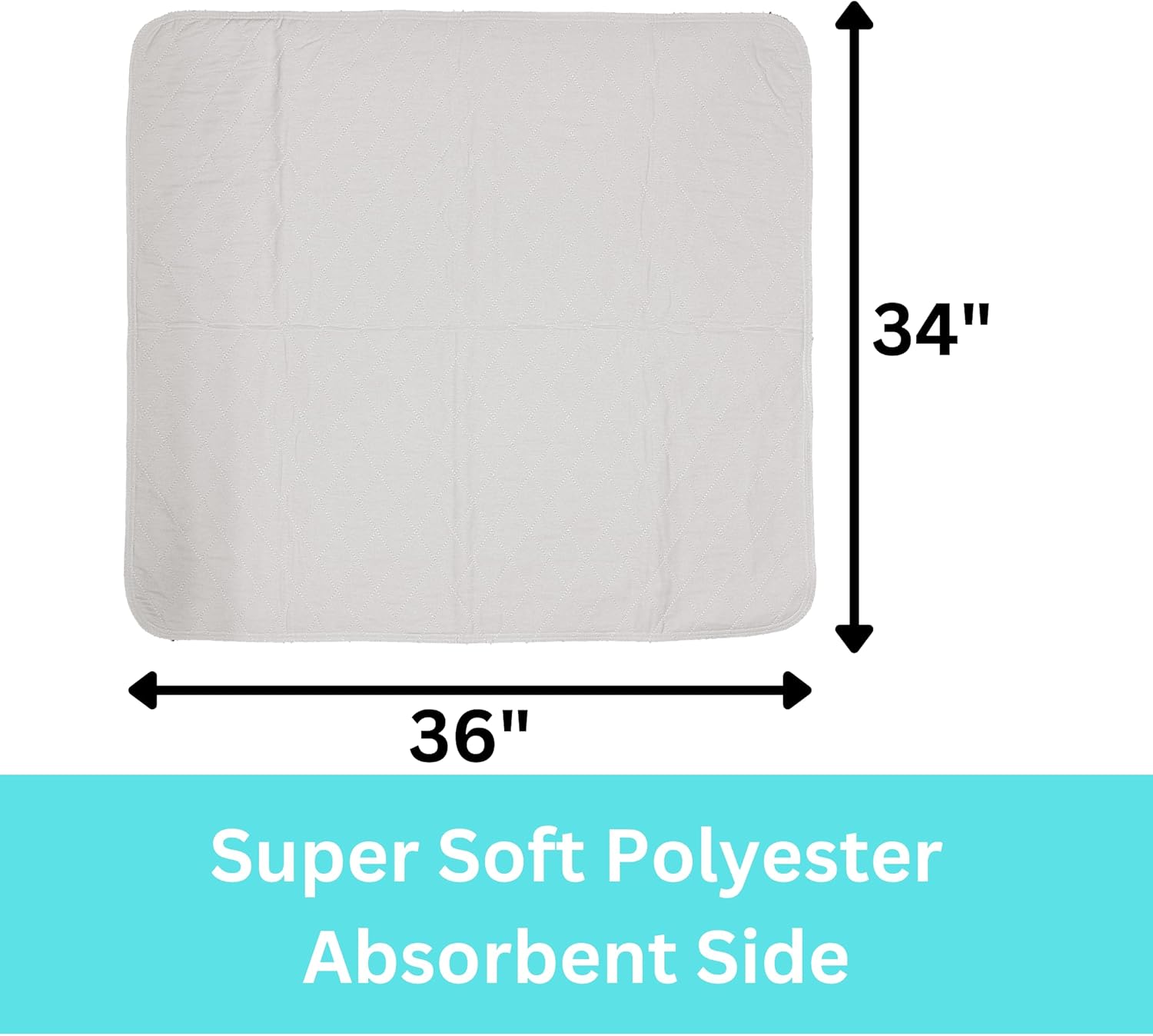 Puppy Training Washable Pee Pad - Heavy Duty, Super Absorbent - Reusable Economical Eco-Friendly Pads Premium Carpet/Seat Protection - for Large Dogs - 2 Pack Green