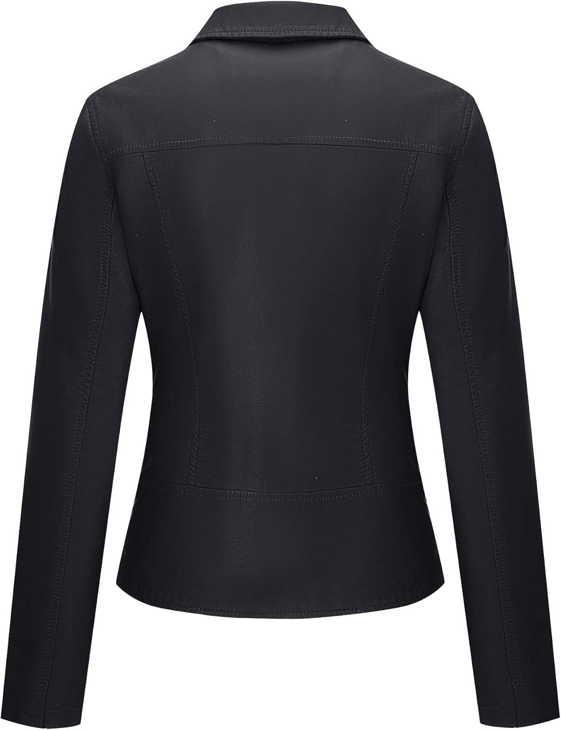 Bellivera Women's Faux Leather Casual Jacket 2025 Spring Trendy Motorcycle Outfits Lightweight Classic Coat - Image 7