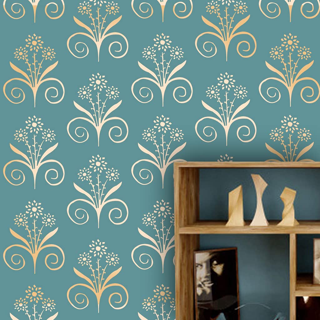 DECORNOW Greenery Floor Wall Pattern Reusable DIY Wall Stencil Painting, Suitable for Home Decoration, Wall Decoration Size : (16 inch x 24 inch) (B07VMGV2R3) Amazon Price History, Amazon Price Tracker