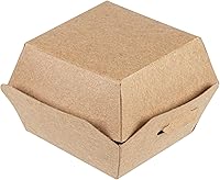 Vista 20 de Restaurantware Mini cajas de hamburguesas de 2.5 x 2.5 x 2 pulgadas, 100 recipientes de alimentos con tapa con bisagras, cajas desechables de papel
