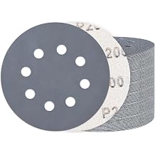 100PCS 5 Inch Hook and Loop Sanding Discs 2000 Grit, 8 Hole Wet Dry Orbital Sander Sand Paper, Silicon Carbide Sandpaper for Automotive Wood Metal