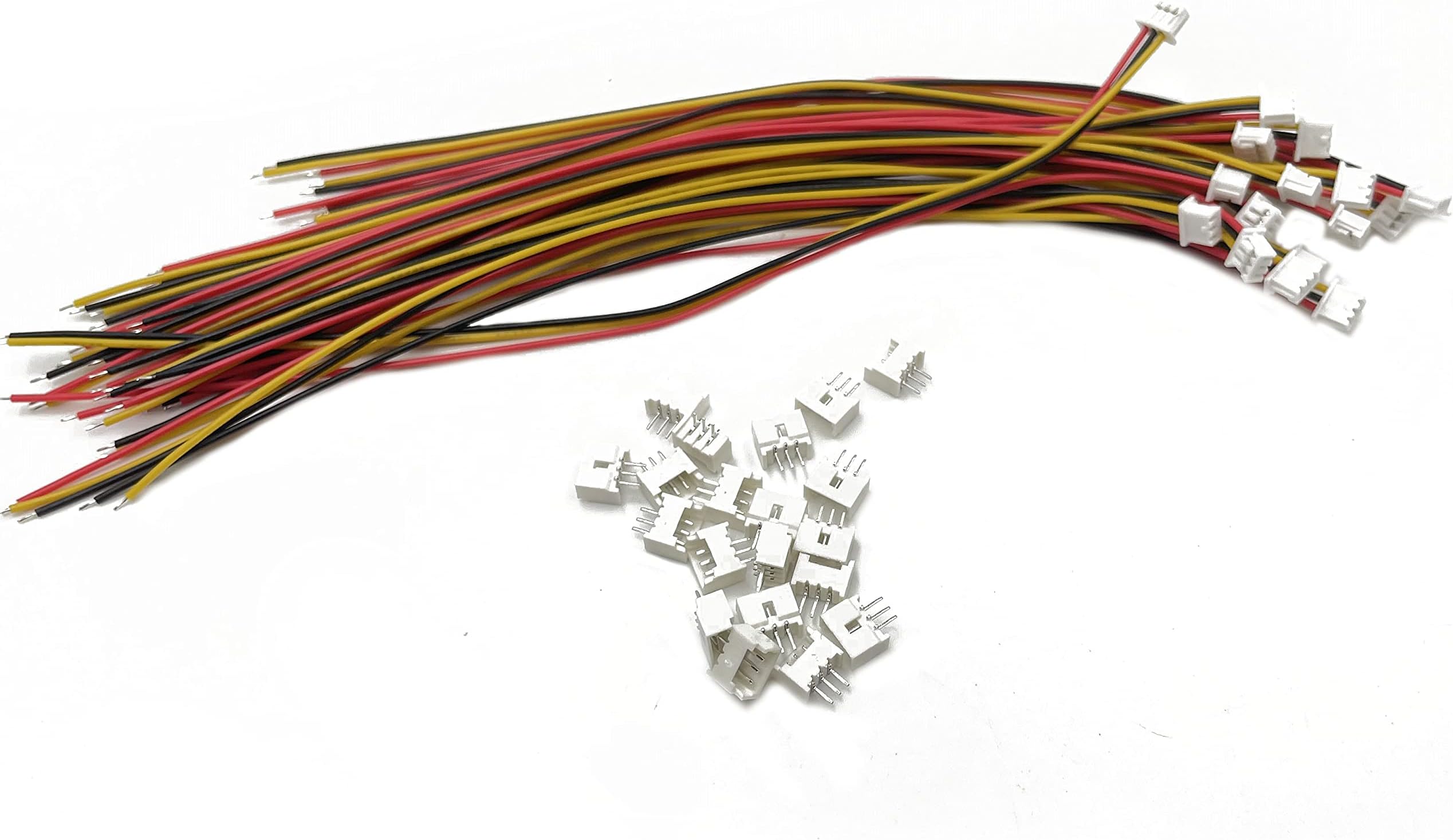 20 Set Micro JST MX 1.25mm 3Pins Connector Plug Socket 1.25mm Pitch Female & Male Connector PCB Socket 150mm Cable
