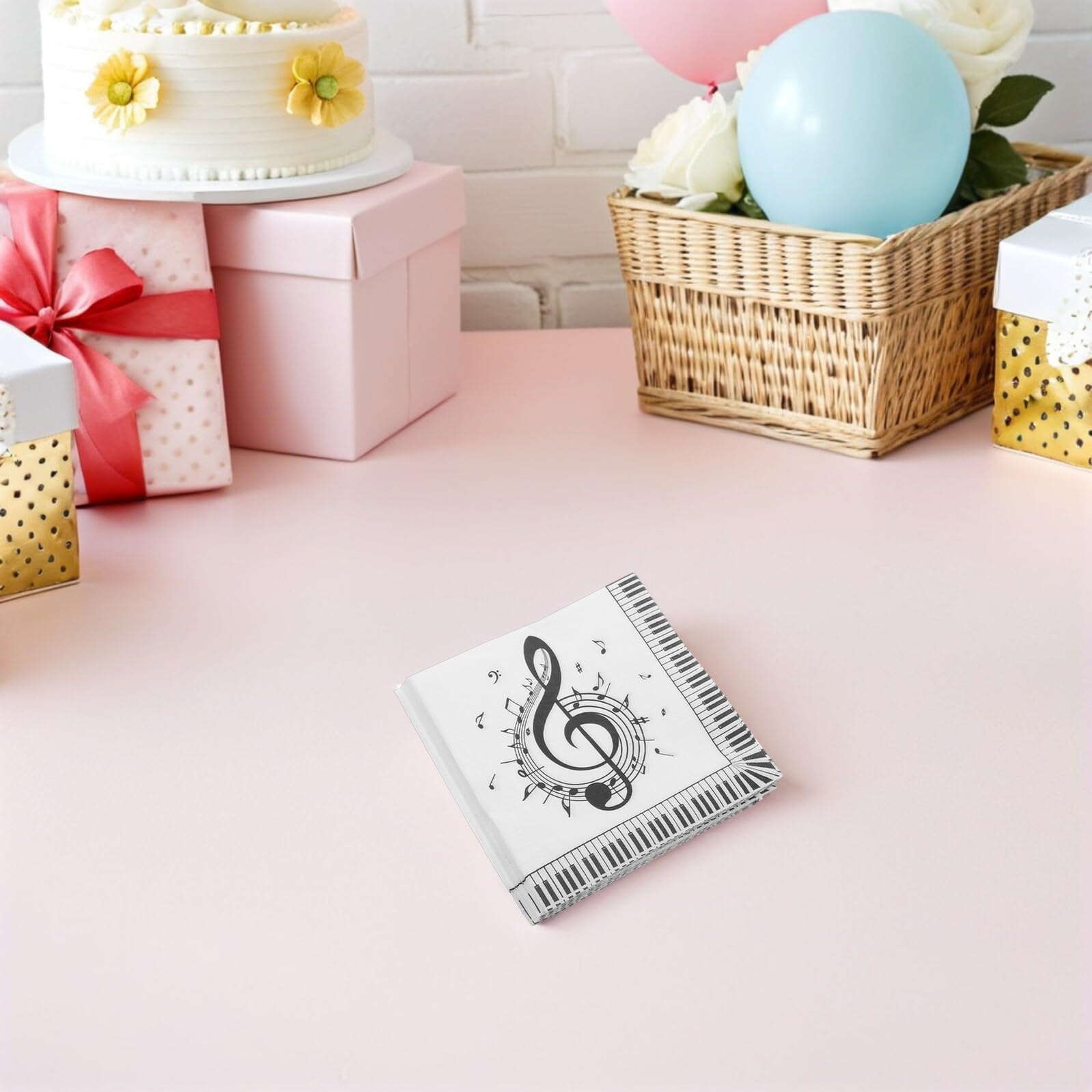 Notenpapier Servietten 100 Stück aus Papier für Hochzeiten