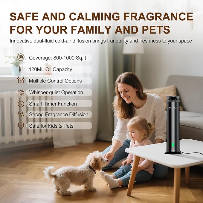 Difusor de Aromas Monhallnow Sin Agua, Kit Inicial, Negro Ultra miniatura 3