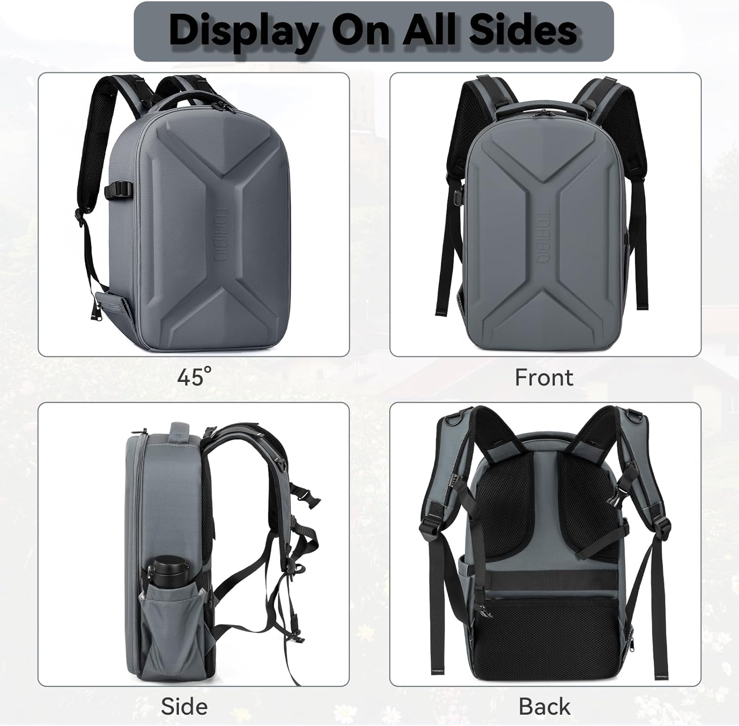 OUUTMEE Camera Hard Shell Backpack, Hard Case Photography Backpack Large DSLR Camera Bag Case, Waterproof Hardcase Camera Backpack