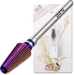 3/32" Purple Tornado Carbide Nail Drill Bit for Acrylics, Nail Extension, Gel Polish Removal Nail Salon Manicure Pedicure Electric File Tools (Medium - M)