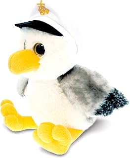 Plush Seagull Stuffed Animal - Soft Huggable Gray Seagull Sailor, Adorable Playtime Plush Toy Animal, Cute Sea Bird Cuddle Gifts for Kids & Adults - 8 Inch