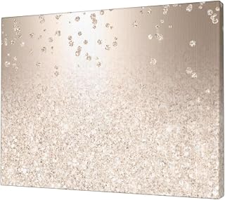 Trvcahd Gold Glitter Ombre Metallic Sparkles Confetti 12"×16" Frameless Canvas Wall Art - Hd Printed Gallery Decoration To Hang In Living Room, Office And Bedroom Decoration