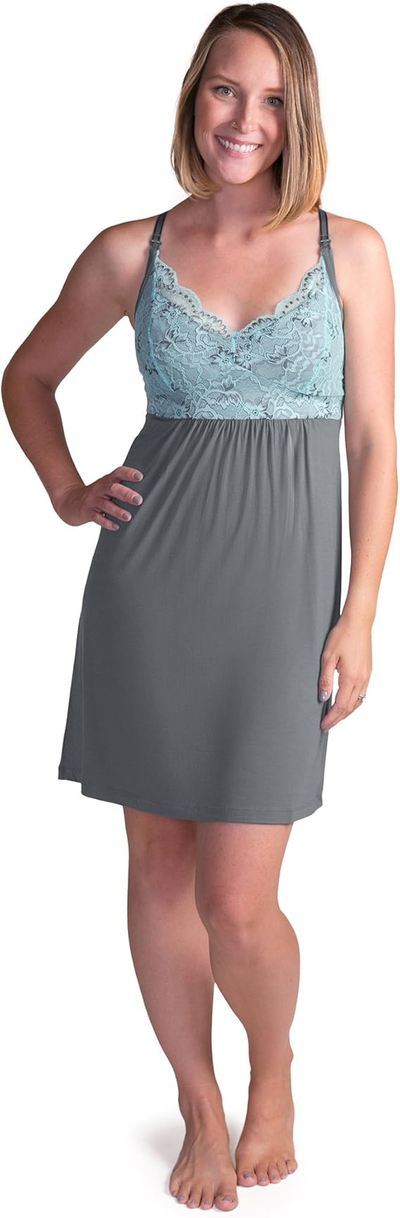 Kindred Bravely Lucille Nursing Nightgown & Maternity Gown at Amazon