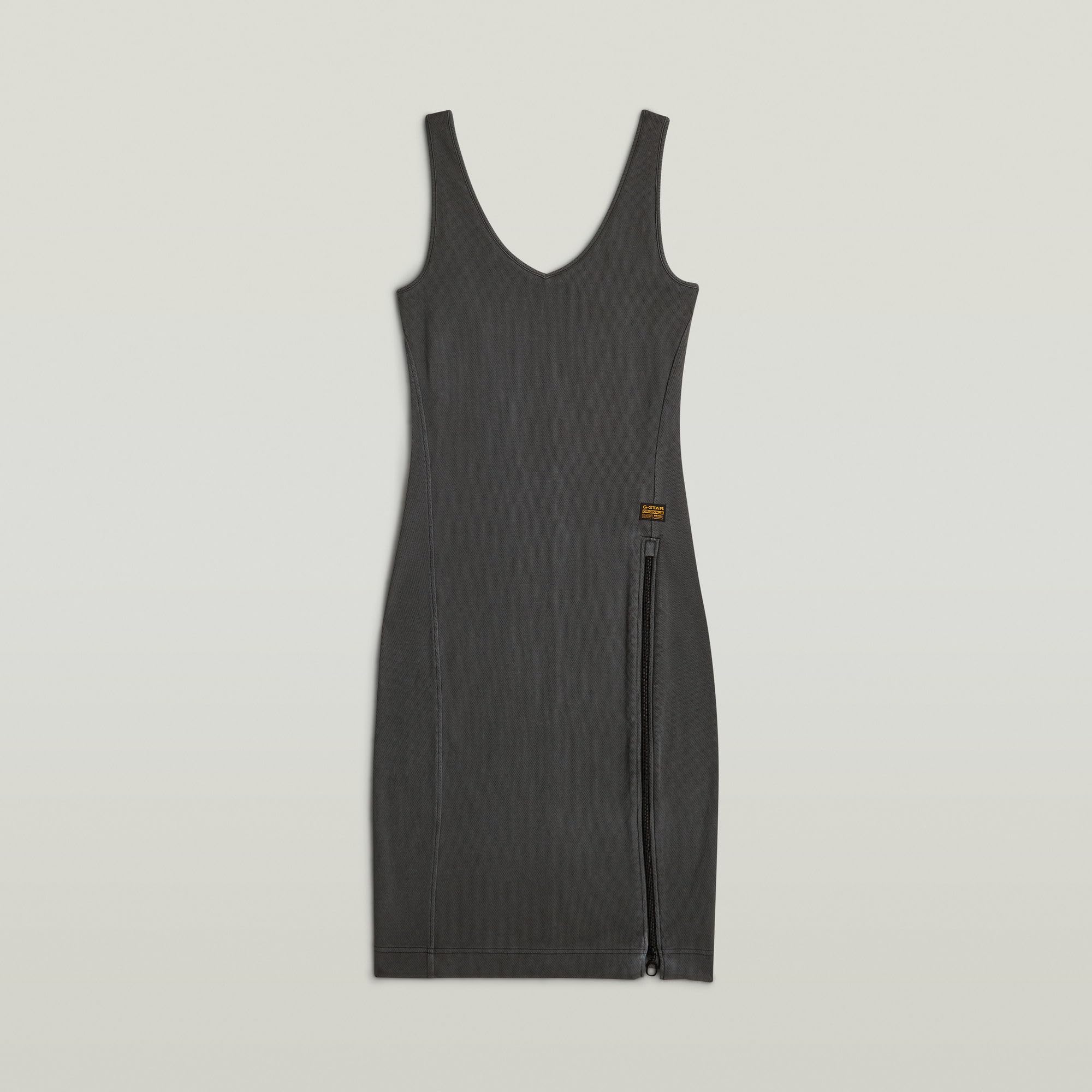 G-Star Mujer Overdyed Asymmetric Zip Dress