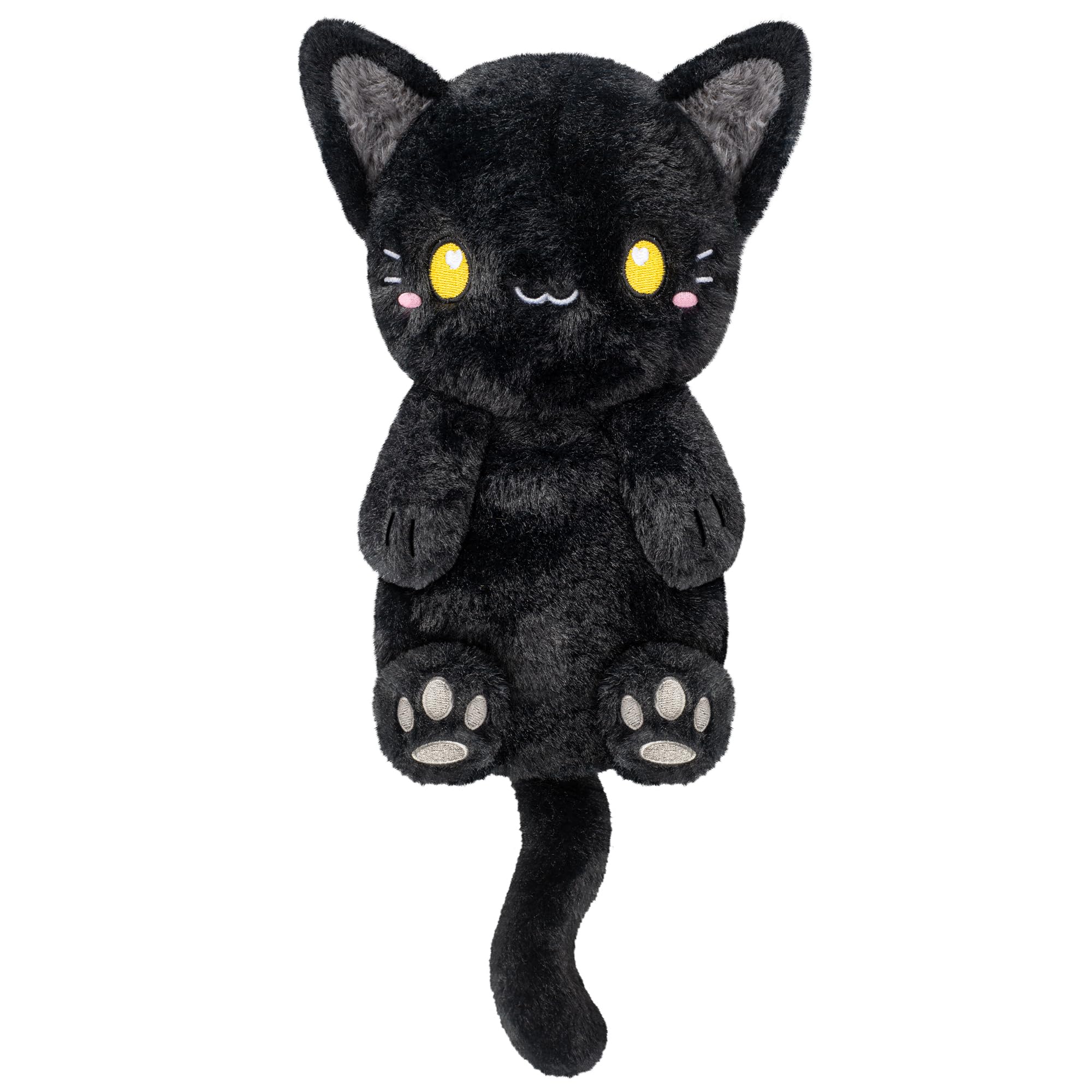 Black Cat Microwavable 1.5 lbs Unscented Heating Pad for Women and Kids- Cute Soft Cozy Pillow Plush Heatable Warm Stuffed Animals - Kawaii Hot and