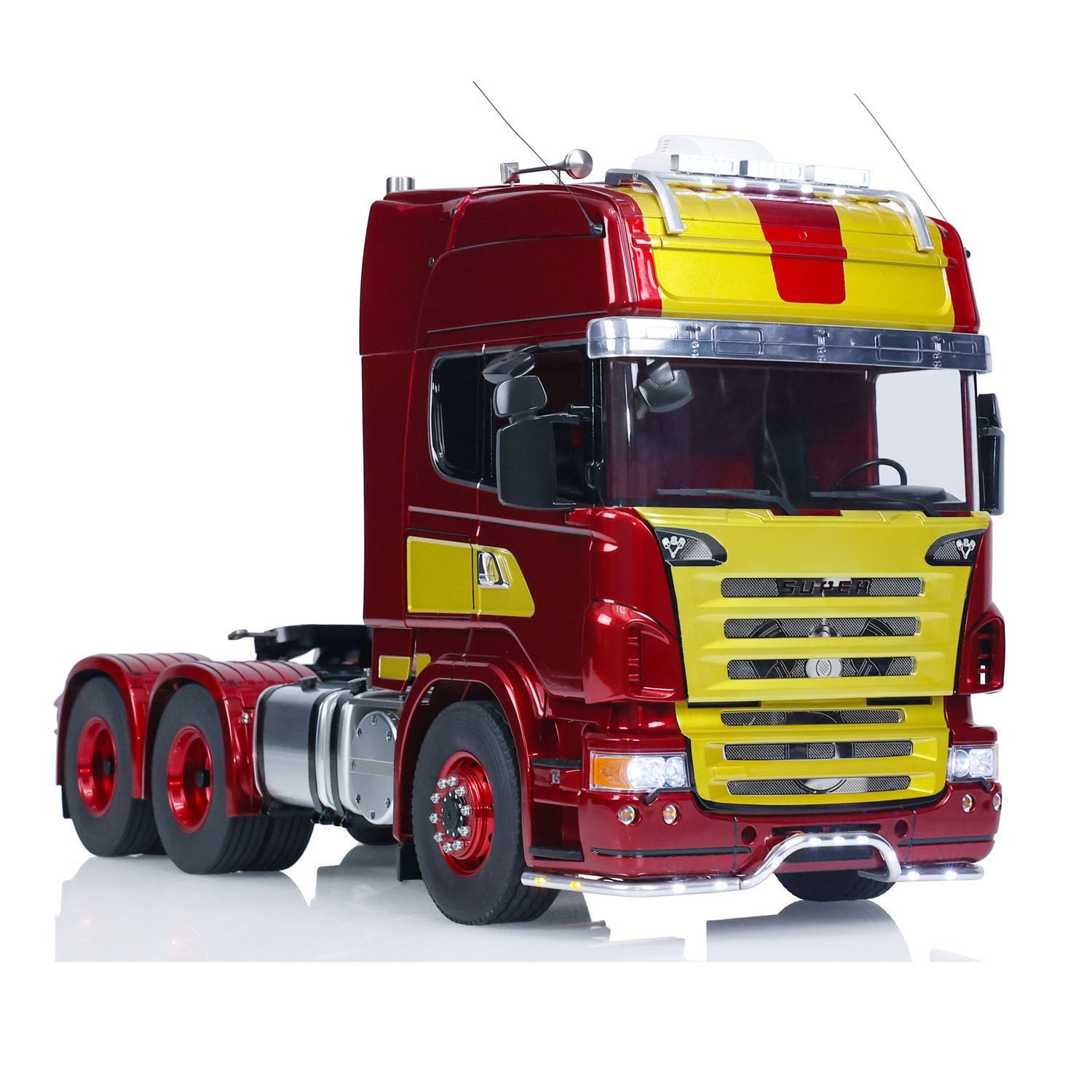 TOUCAN RC HOBBY 1 14 LESU 6x6 RC Tractor Truck Metal Chassis Remote Control Cars Lights Sounds for