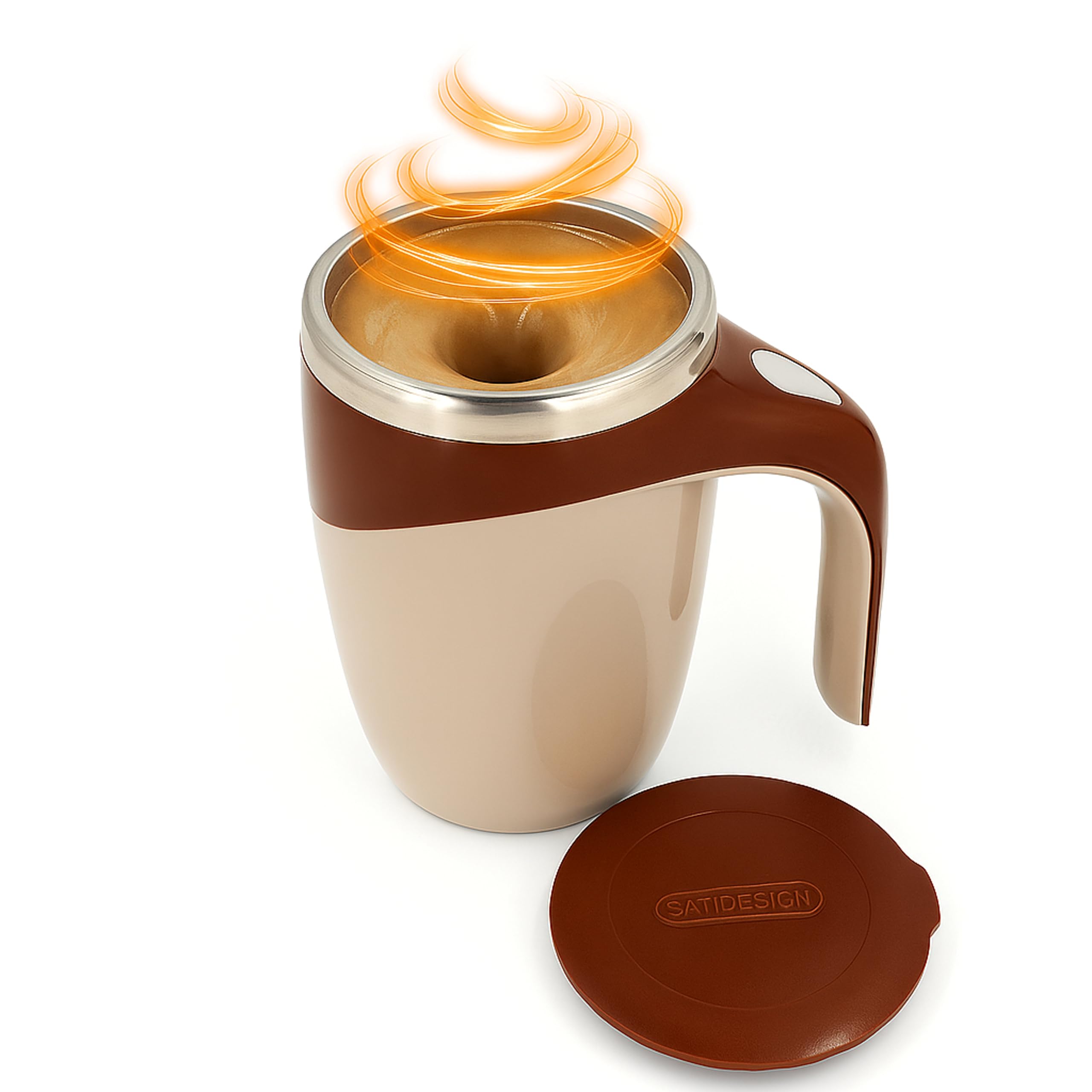 Self Stirring Coffee Mug, Rechargeable Auto Magnetic Stirring CoffeeCup, Electric Mixing Cup, Self Mixing CoffeeTumbler, Stainless Steel Mug, Travel Cup for Milk, Cocoa, Coffee. (380 ml)-picture-23