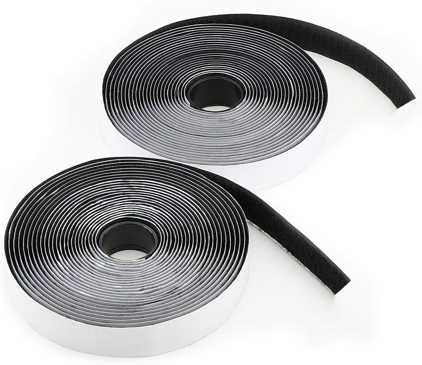 Hook and Loop Tape, Zenzus Self Adhesive Sticky Tape,5M Heavy Duty Reusable Self Adhesive Hook Loop Tape Role(Black)