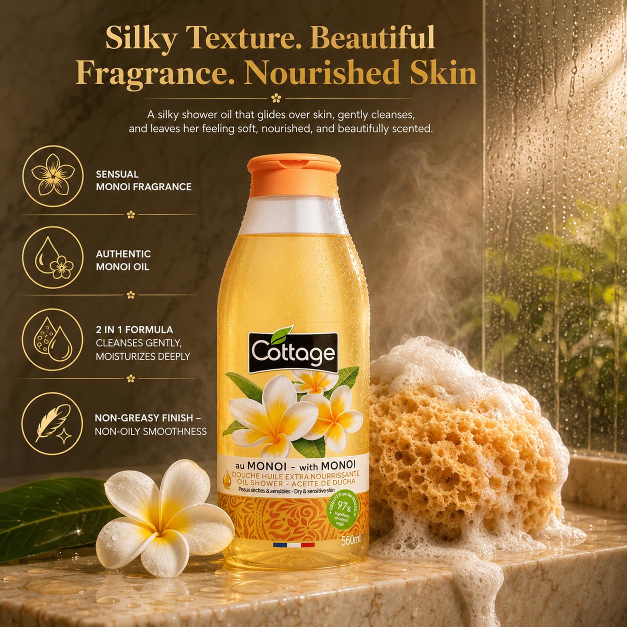Douche Extra odżywczy olej jednooidowy- 97% składników pochodzenia naturalnego - 560ml