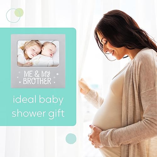 Miniatura 4 de Tiny Ideas Marco de fotos Me  My Brother para decoración de guardería marco de bebé neutro de género regalo perfecto para hermanos marco de fotos de