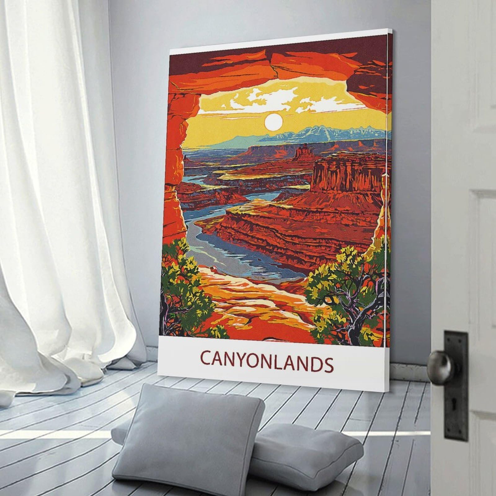 Junmoney Canvas Wall Picture Canyonlands National Park(2), 12x18inch(30x45cm), for Office, Study Or Home Workspace, Canvas Wall Decor for Creative Rooms