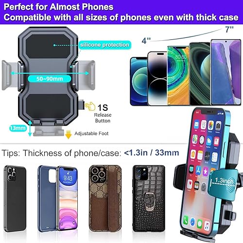 Miniatura 4 de Soporte de teléfono para bicicleta Peloton - Soporte universal Goosencek para bicicleta giratoria, bicicleta de ejercicio interior, soporte de