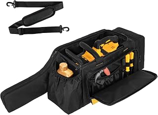 Chainsaw Case, Waterproof Chainsaw Storage Bag for DEWALT & Ego & Greenworks 10" 12" Cordless Power Chainsaw & Accessories, Black & Yellow