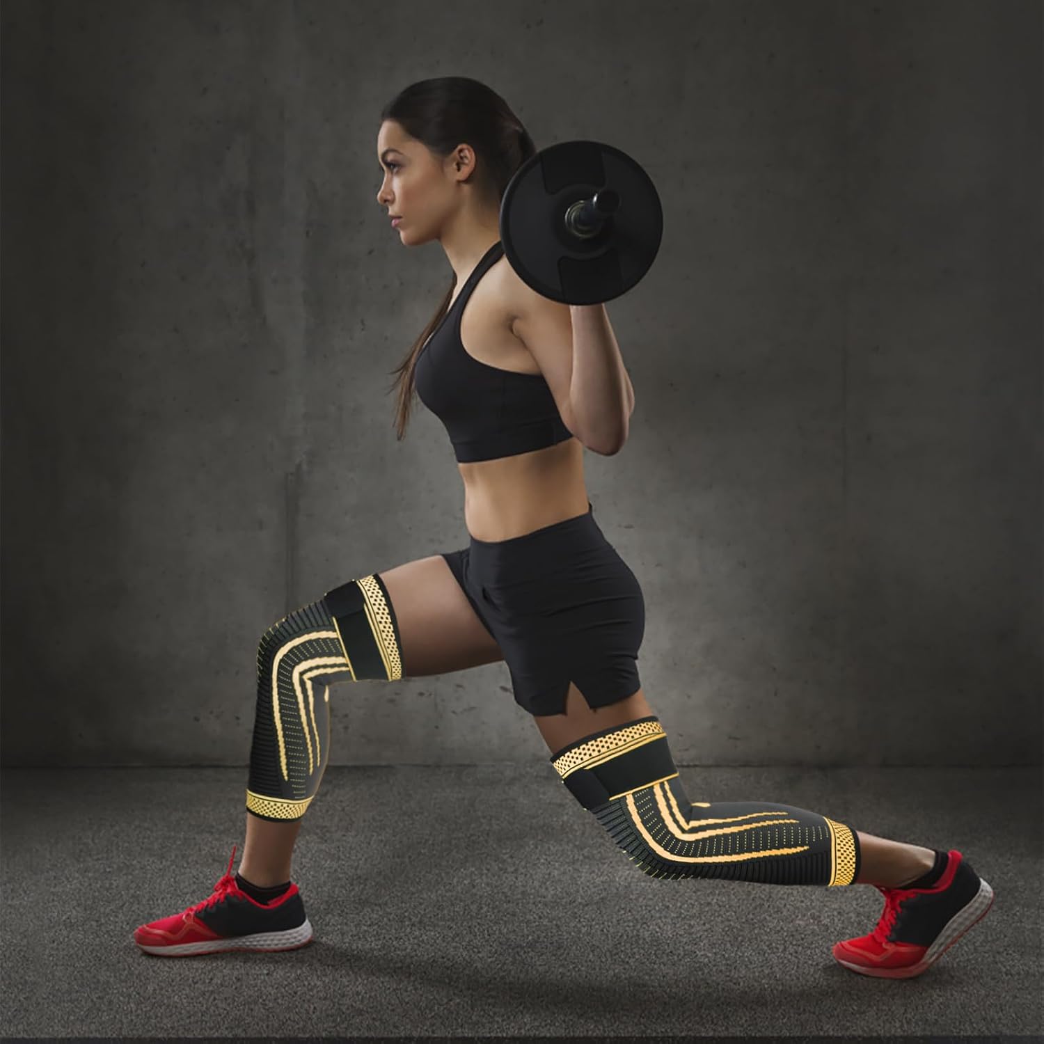 Long Copper Knee Braces for Women and Men Full Leg Compression Sleeves Anti Sliping Ventilation Long Knee Support with Wraps for ACJ, PCL, Meniscus Tear, Arthritis (Copper, XX-Large) - Image 6